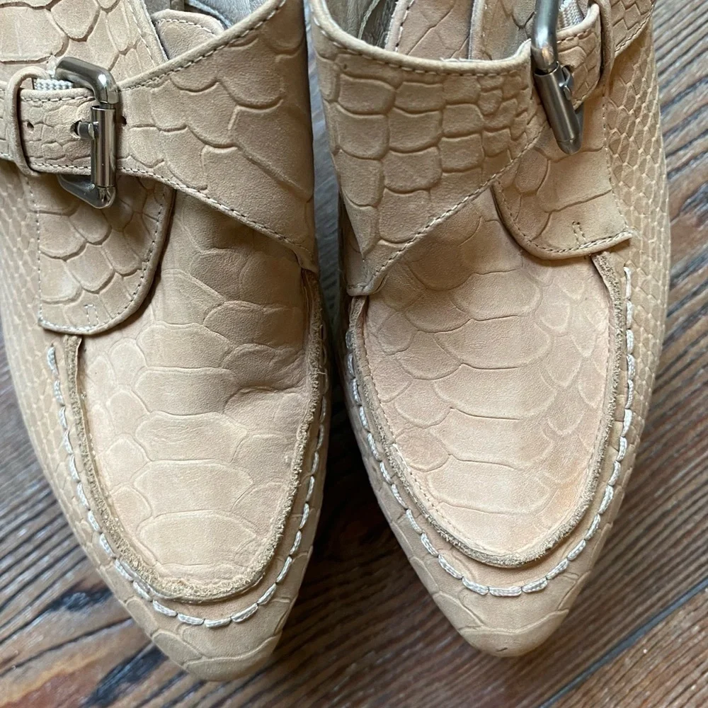 Messeca New York Platform Almond Toe Slingback Cream Light Tan Size 9